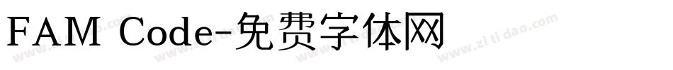 FAM Code字体转换